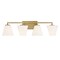 Designers Fountain Palmyra 32.75in 4-Light Brushed Gold Modern Indoor Vanity Light with Etched Glass Shades D255M-4B-BG - alternate 1
